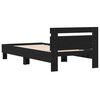 vidaXL Cadre de lit Ch&ecirc;ne noir 203 x 95 x 70 cm Bois d'ing&eacute;nierie