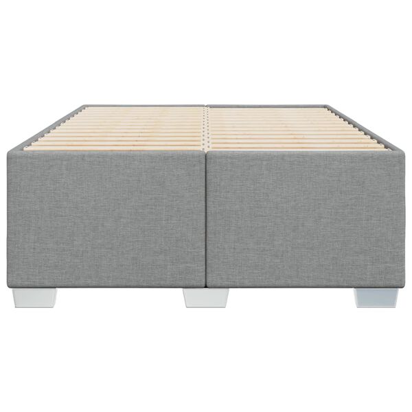 vidaXL Cadre de lit sans matelas gris clair 120x200 cm tissu