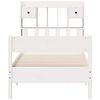 vidaXL Lit biblioth&egrave;que sans matelas blanc 75x190cm bois de pin massif