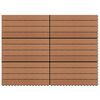 vidaXL Dalles WPC 60x30 cm 6 pcs 1m² Marron