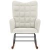 vidaXL Chaise &agrave; bascule Cr&egrave;me Velours