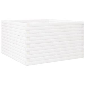 vidaXL Jardini&egrave;re blanc 80x80x46 cm bois de pin massif