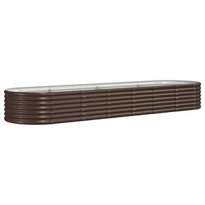 vidaXL Lit sur&eacute;lev&eacute; de jardin Acier galvanis&eacute; marron