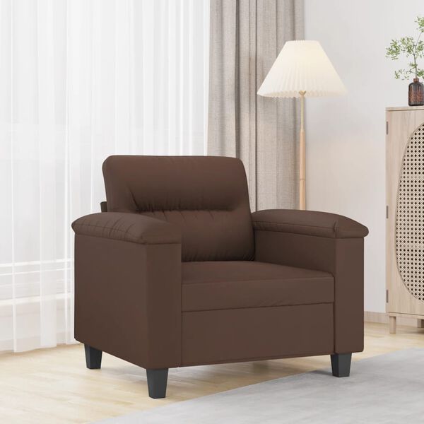 vidaXL Fauteuil Marron 60 cm Similicuir
