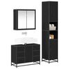 vidaXL Ensemble de mobilier de salle de bain 3 pcs Ch&ecirc;ne noir