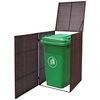 vidaXL Abri cache-poubelle Marron 76 x 78 x 123 cm