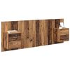 vidaXL T&ecirc;te de lit avec armoire 3 pcs Bois Ancien Bois d'ing&eacute;nierie