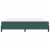vidaXL Lit &agrave; ressorts avec matelas Vert fonc&eacute; 200 x 200 cm tissu