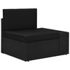 vidaXL Salon de jardin 4 pcs R&eacute;sine tress&eacute;e Noir
