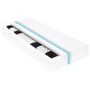 vidaXL Lit avec matelas et &eacute;clairage USB Marron fonc&eacute; Tissu 90x200 cm