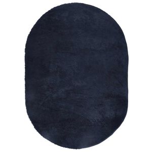 vidaXL Tapis shaggy &agrave; poils longs NAVARRA bleu marine 300x200 cm