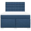 vidaXL Sommier &agrave; lattes de lit avec matelas Bleu 140x200 cm Tissu