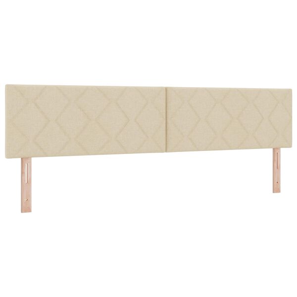vidaXL T&ecirc;te de lit Cr&egrave;me 200 cm tissu
