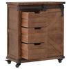 vidaXL Armoire de rangement Bois de sapin massif 64x33,5x75 cm Marron