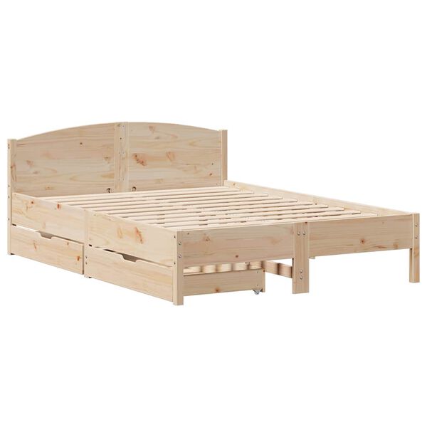 vidaXL Cadre de lit sans matelas 120x190 cm bois de pin massif