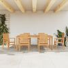 vidaXL Ensemble &agrave; manger de jardin 7 pcs Bois de teck solide