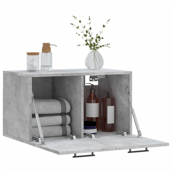 vidaXL Armoire murale Gris b&eacute;ton 60x36,5x35 cm Bois d'ing&eacute;nierie