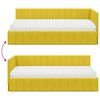 vidaXL Cadre de lit d'angle avec matelas 2 pcs Jaune Velours