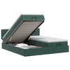 vidaXL Lit ottoman avec matelas 2 pcs Vert fonc&eacute; Velours