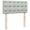 vidaXL Sommier &agrave; lattes de lit et matelas Gris clair 80x200 cm Velours