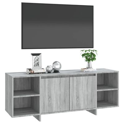 vidaXL Meuble TV Sonoma gris 130x35x50 cm Aggloméré