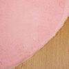 vidaXL Tapis en Fourrure Synth&eacute;tique de Lapin Olite Rose &Oslash; 200 cm