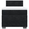 vidaXL Sommier &agrave; lattes de lit avec matelas noir 90x190 cm simple velours