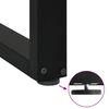 vidaXL Pieds de table &agrave; manger en U 2 pi&egrave;ces Noir 100 x (72-73) cm Acier