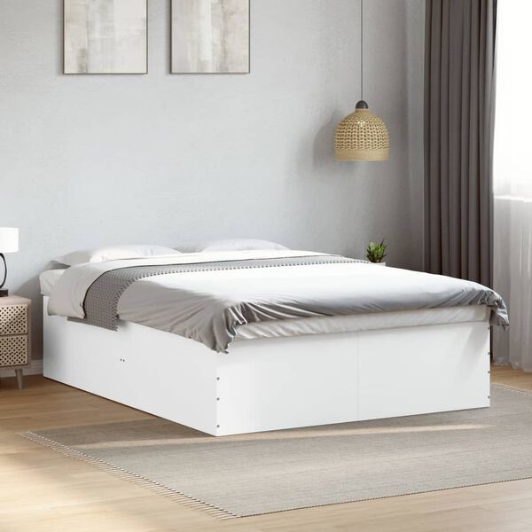 vidaXL Cadre de lit sans matelas blanc 150x200 cm