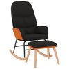 vidaXL Chaise &agrave; bascule avec repose-pied Noir Tissu