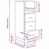 vidaXL Ensemble de mobilier de salle de bain avec tiroir Ch&ecirc;ne noir