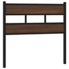vidaXL T&ecirc;te de lit de remplacement ch&ecirc;ne marron 75 cm acier et bois d'ing&eacute;nierie