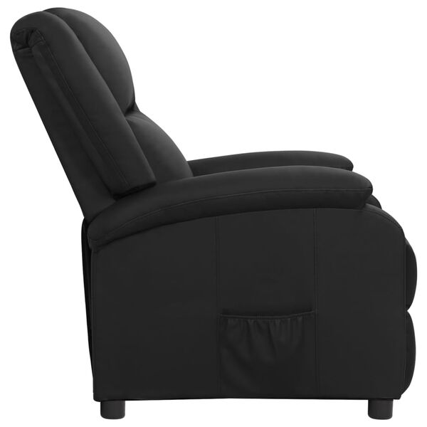 vidaXL Fauteuil inclinable noir cuir v&eacute;ritable