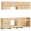 vidaXL Armoire avec tiroir avec &eacute;tag&egrave;re 8 pcs Miel Bois de pin massif