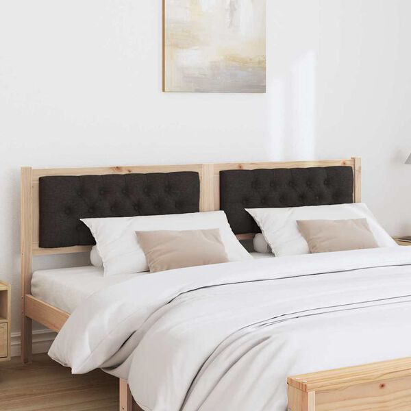 vidaXL T&ecirc;te de lit Autre Marron et noir 180 cm Bois massif en pin