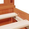 vidaXL Lit biblioth&egrave;que sans matelas cire marron 100x200 cm pin massif