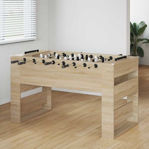 vidaXL Table de Football Ch&ecirc;ne Sonoma 146,5 x 74 x 85 cm