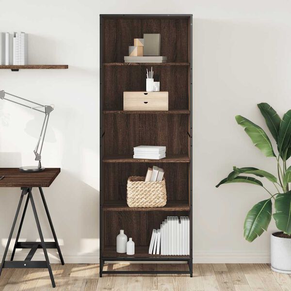 vidaXL Biblioth&egrave;que ch&ecirc;ne marron 60x35x170,5 cm bois d'ing&eacute;nierie