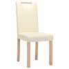 vidaXL Chaises &agrave; manger lot de 4 cr&egrave;me similicuir