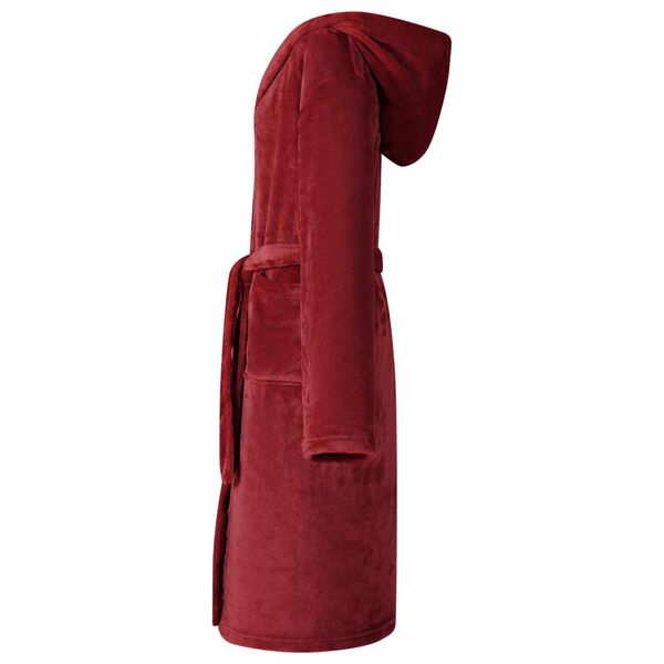 vidaXL Peignoir avec capuche Rouge Bordeaux xl Flanelle