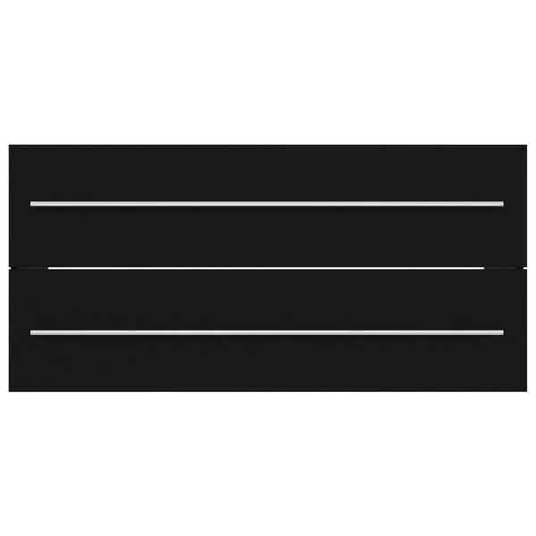 vidaXL Armoire d'évier Noir 100x38,5x48 cm Bois d’ingénierie