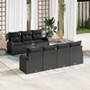 vidaXL Ensemble de canap&eacute; de jardin avec stockage 8 pcs Noir polyrotin