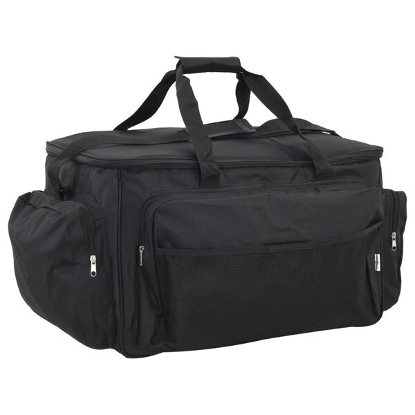 vidaXL Sac de p&ecirc;che imperm&eacute;able noir tissu oxford