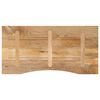 vidaXL Dessus de bureau avec courbe 120x50x2,5 cm manguier massif brut
