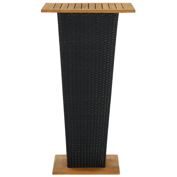 vidaXL Ensemble de bar de jardin 5 pcs et coussins R&eacute;sine tress&eacute;e Noir
