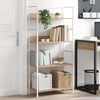 vidaXL Biblioth&egrave;que &agrave; 4 niveaux ch&ecirc;ne 60x27,6x124,5 cm bois ing&eacute;nierie