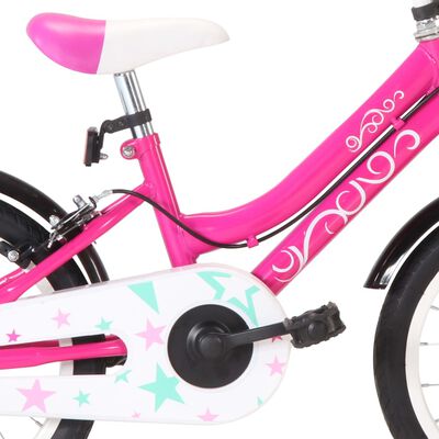 vidaXL Vélo pour enfants 16 pouces Noir et rose