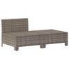 vidaXL Salon de jardin 2 pi&egrave;ces avec coussins en polyrotin gris