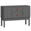 vidaXL Buffet Gris 110x40x78 cm Bois massif de pin