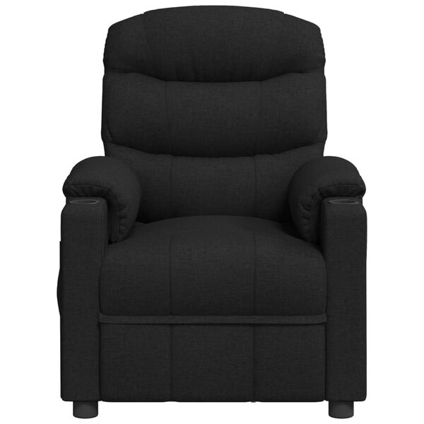 vidaXL Fauteuil inclinable Noir Tissu